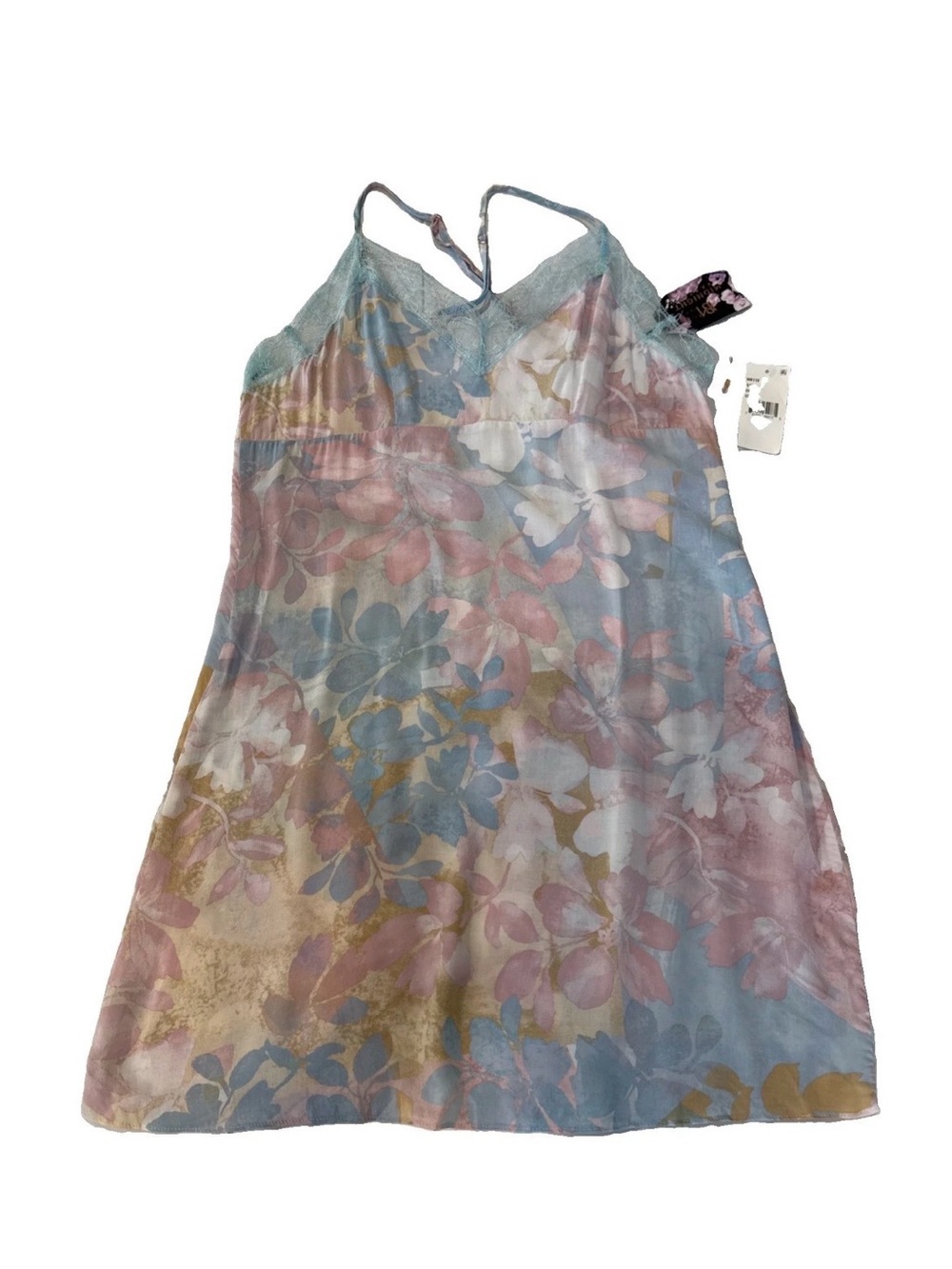Midnight Bakery NWT Nikki Floral Lace Trim Chemise Negligee
